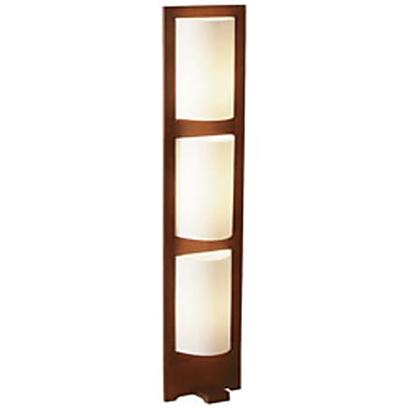 Adesso® Zen Floor Lamp, Walnut/White