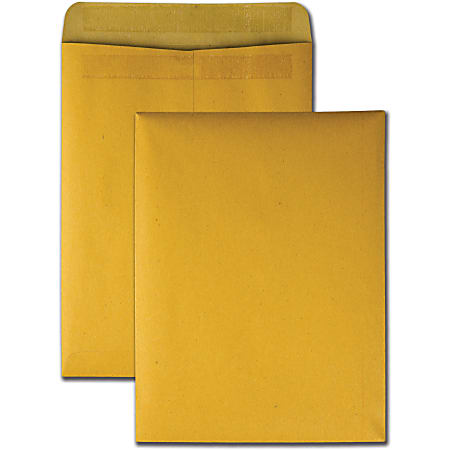 Quality Park® Redi-Seal® Catalog Envelopes, 9" x 12", 100% Recycled, Brown Kraft, Pack Of 100