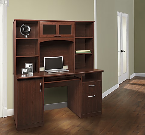 Realspace landon desk with outlet hutch