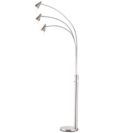 Adesso® Venus Arc Lamp, Satin Steel