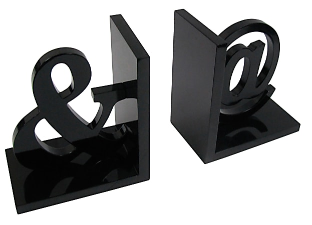 Realspace™ Ampersand And At Symbol Bookends, Weathered Brown, Set Of 2 ...