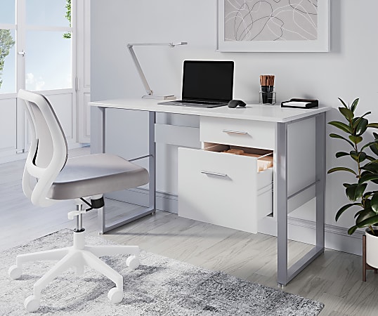 Realspace Halton 48 W Computer Desk White - Office Depot