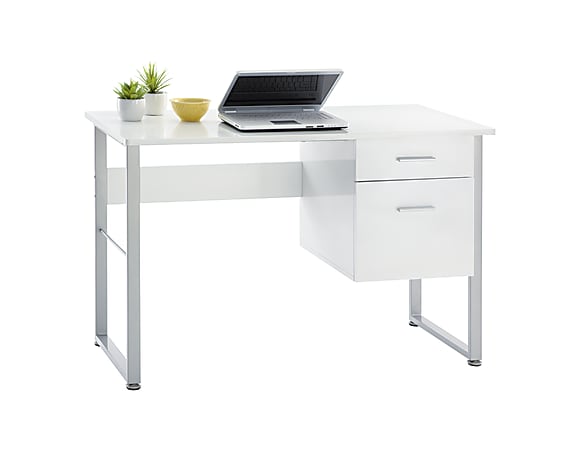 Realspace Halton 48 W Computer Desk White - Office Depot