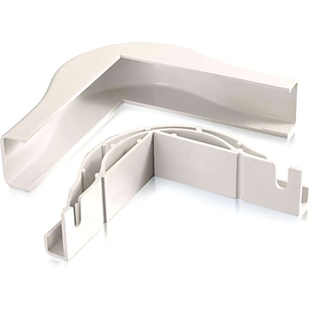 C2G Wiremold Uniduct 2800 Bend Radius Compliant External Elbow - Fog White - Fog White - Polyvinyl Chloride (PVC)