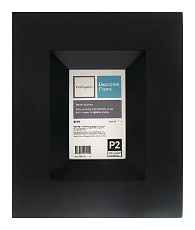 Realspace™ Picture Frame, Axis, 4" x 6", Black