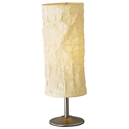 Adesso® Zone Table Lamp, Satin Steel/Natural