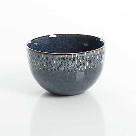 Gibson Elite Matisse 16 Piece Double Bowl Dinnerware Set Cobalt