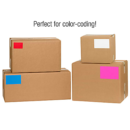 5 Length x 3 Width Tape Logic DL632G Inventory Rectangle Label Roll of 500 Fluorescent Red 