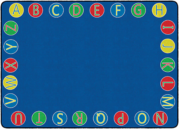 Flagship Carpets Alphabet Circles Rug, 6' x 8' 4", Multicolor