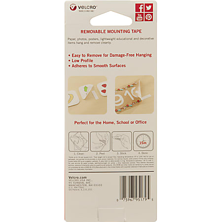 VELCRO Brand STICKY BACK Fasteners Coins 58 White Pack Of 75 - Office Depot