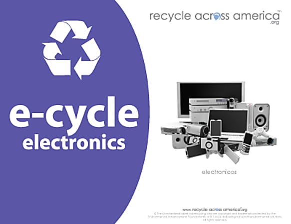 Recycle Across America Electronics Standardized Recycling Labels,