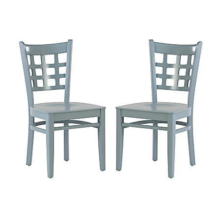 Linon Lassen Side Chairs, Slate, Set Of 2