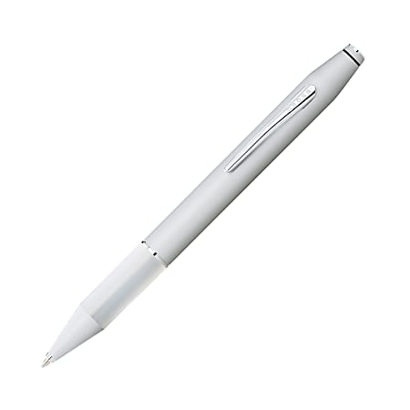 Cross® Easy Writer Ballpoint Pen, Medium Point, 1.0 mm, Satin Chrome Barrel, Black Ink