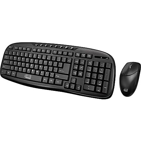 Adesso 2.4 GHz Wireless Desktop Keyboard and Mouse Combo, WKB-1330CB