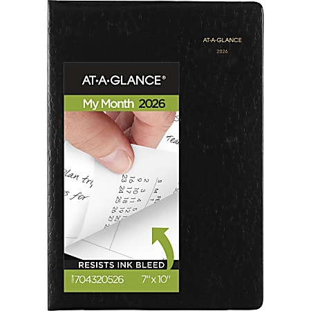AT-A-GLANCE® Designer Cover 2026 Monthly Planner, Black, Large, 7" x 10"