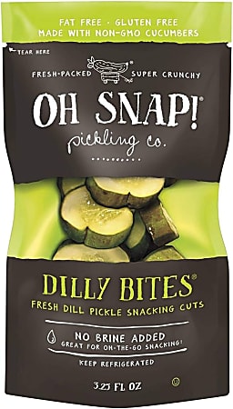 Oh Snap! Dilly Bites, 3.25 Fl Oz, Box Of 12 Bites