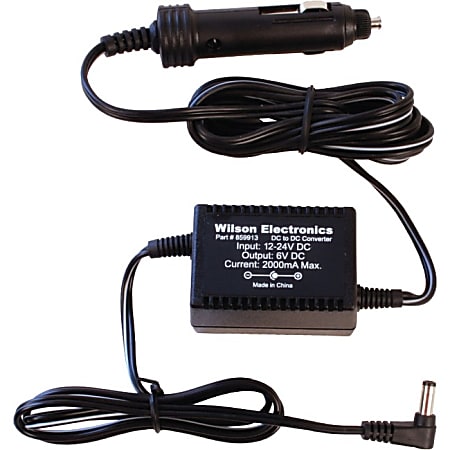 Wilson 6V DC Wireless Vehicle Signal-Booster Power Adapter, Black, WSN859913