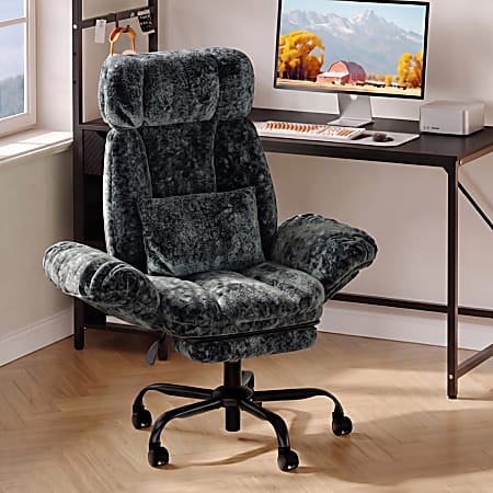 Bestier 44" Ergonomic Fabric Big and Tall High-Back Massage Reclining Executive Office Chair, Charcoal Gray, Total Qty 1