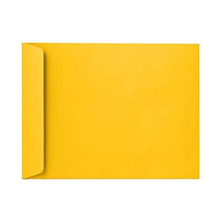 LUX Open-End 9" x 12" Envelopes, Peel & Press Closure, Sunflower Yellow, Pack Of 50