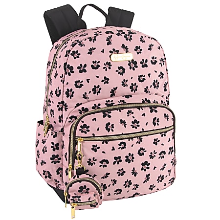 Jessica Simpson Backpack With 15” Laptop Sleeve And Phone Purse, Floral