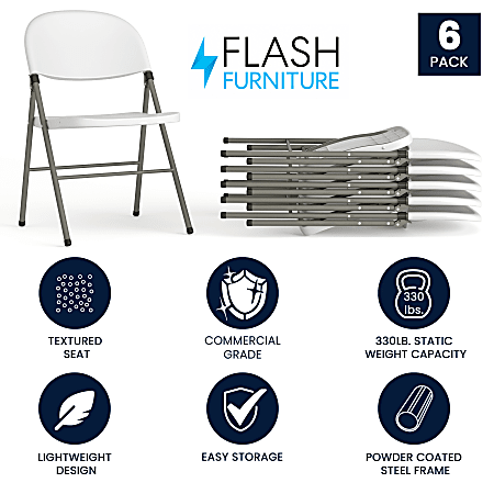 Flash Furniture Hercules Folding Chairs Set Of 6 Folding Chairs