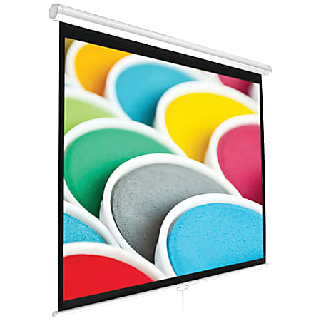 Pyle Pro Manual Ceiling Mount Projection Screen, 59-13/16" x 79-15/16", PYLPRJSM1006