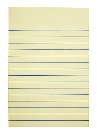 Office Depot Brand Lined Sticky Notes 4 x 6 Pastel Yellow 100
