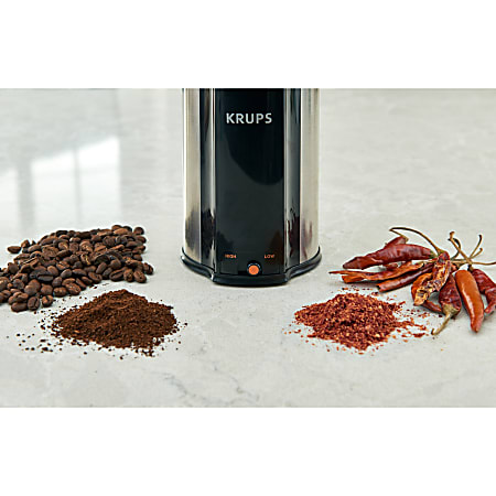 Krups f2037051 electric spice and coffee grinder with stainless steel vintage blade