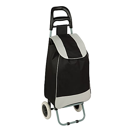 Honey-Can-Do Rolling Knapsack Bag Cart With Handle, 39 3/8" x 13 3/8" x 10 1/4", Black
