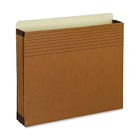 Smead® Full-Height Gusset Pockets With Easy Grip®, 5 1/4" Expansion, Letter Size, 30% Recycled, Redrope, Box Of 10