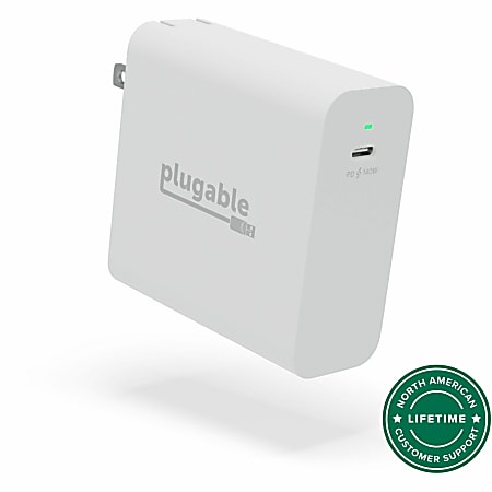 Plugable 140W USB C Charger, GaN Wall Charger for Laptop, PD 3.1 Power Adapter - PS-EPR-140C1