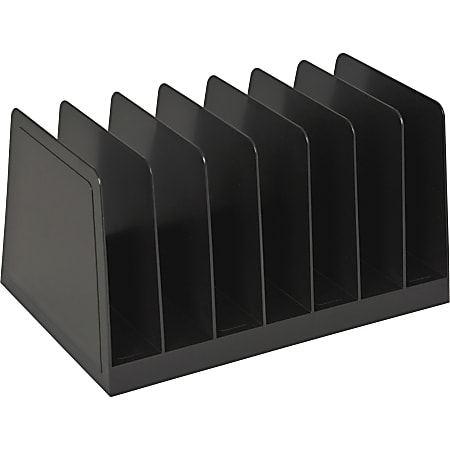 Business Source Desk Step Sorter - 4.5" Height x 8.8" Width x 5.5" DepthDesktop - 25% Recycled - Black - Plastic - 1 Each