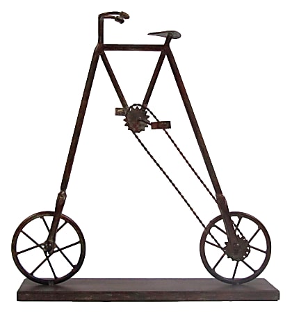 Realspace™ Specta Bicycle Desktop Figurine, 12-7/16"H x 11-7/16"W x 3-3/4"D, Antique Bronze
