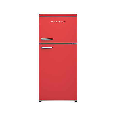 Galanz Retro 18 Cu. Ft. Dual Door Refrigerator, Hot Rod Red, Total Qty 1