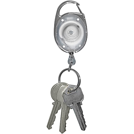 Tatco Reel Key Chain with Chrome Carabiner 6 Pack