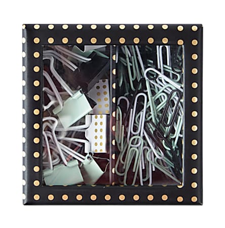 Divoga® Gold Struck Paper Clip and Binder Clip Assortment, 1/2" Wide, Assorted, Pack of 170