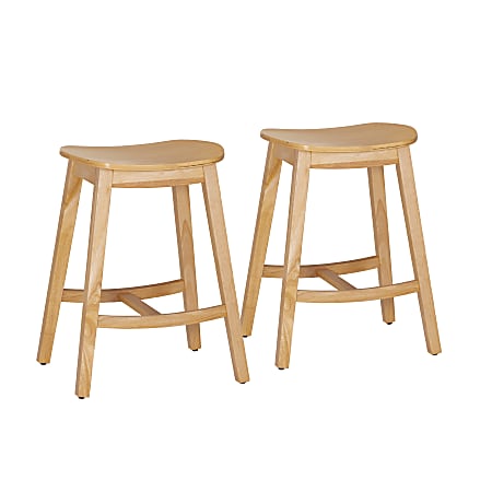 Linon Carberry Backless Counter Stools, Natural, Set Of 2 Stools