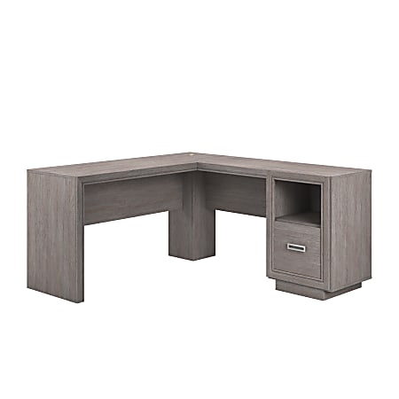 Sauder® Hayes Garden L-Shaped Computer Desk With File Drawer, Ashen Oak™