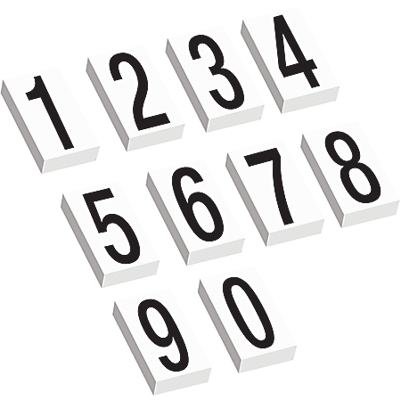 Office Depot® Brand Vinyl Warehouse Labels, DL9315, Numbers 0 - 9, 3 1/2