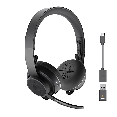Logitech Zone 900 On-Ear Wireless Bluetooth Headset with Advanced Noise-Canceling Microphone - Black
