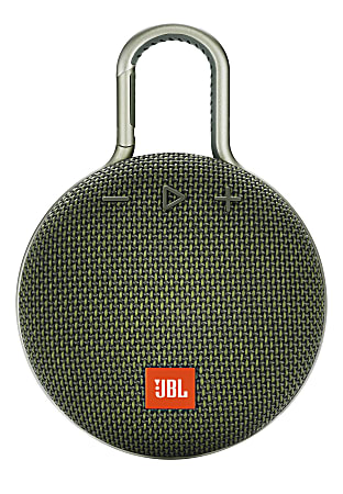 JBL Clip 3 Portable Bluetooth Speaker Green JBLCLIP3GRN - Office Depot