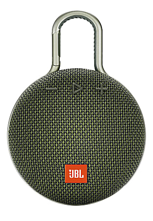 JBL Clip 3 Portable Bluetooth® Speaker, Green, JBLCLIP3GRN