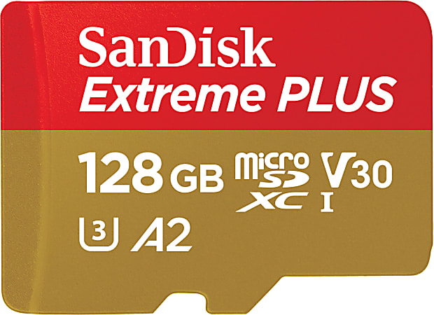 SanDisk® Extreme® PLUS microSDXC UHS-I Card With Adapter, 128GB