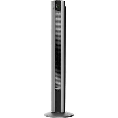 Lasko Space-Saving Performance Tower Fan & Remote, 3 Speed, Oscillating, Timer, Night Mode, 42.5"H x 12.5"W, Plastic, Gray