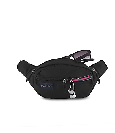 Marsupio Jansport Fifth Ave - Poliestere, 2.4L, Con Tasca Frontale Zip - Nero