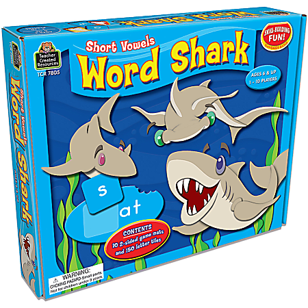 Teacher Created Resources Word Shark: Short Vowels Game, Grade 1 To 2