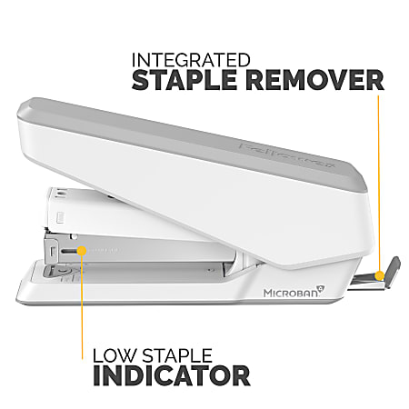 LX850 EasyPress Full Strip Stapler, 25-Sheet Capacity, White