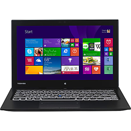 Toshiba Portege Z20t-B 2-In-1 Laptop, 12.5" Touchscreen, Intel® Core™ M, 8GB Memory, 128GB Solid State Drive, Graphite Black Metallic, Windows® 7 Pro