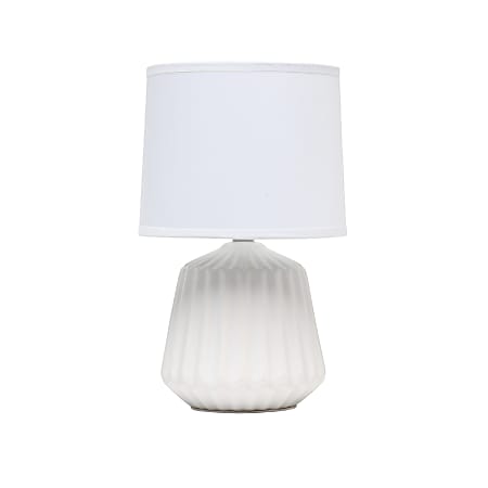 Simple Designs Petite Pleated Base Table Lamp, 11-7/16&quot;H,