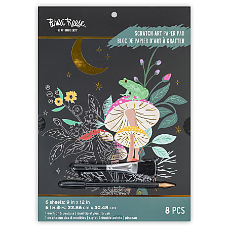 Brea Reese® Scratch Art Paper Pad Kit, 9” x 12”, Mythical Creatures